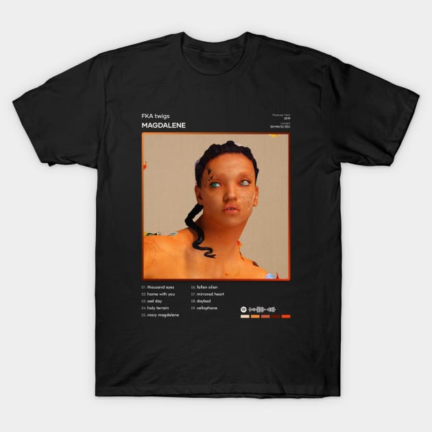 FKA twigs - MAGDALENE Tracklist Album T-Shirt by 80sRetro